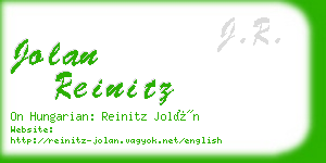 jolan reinitz business card